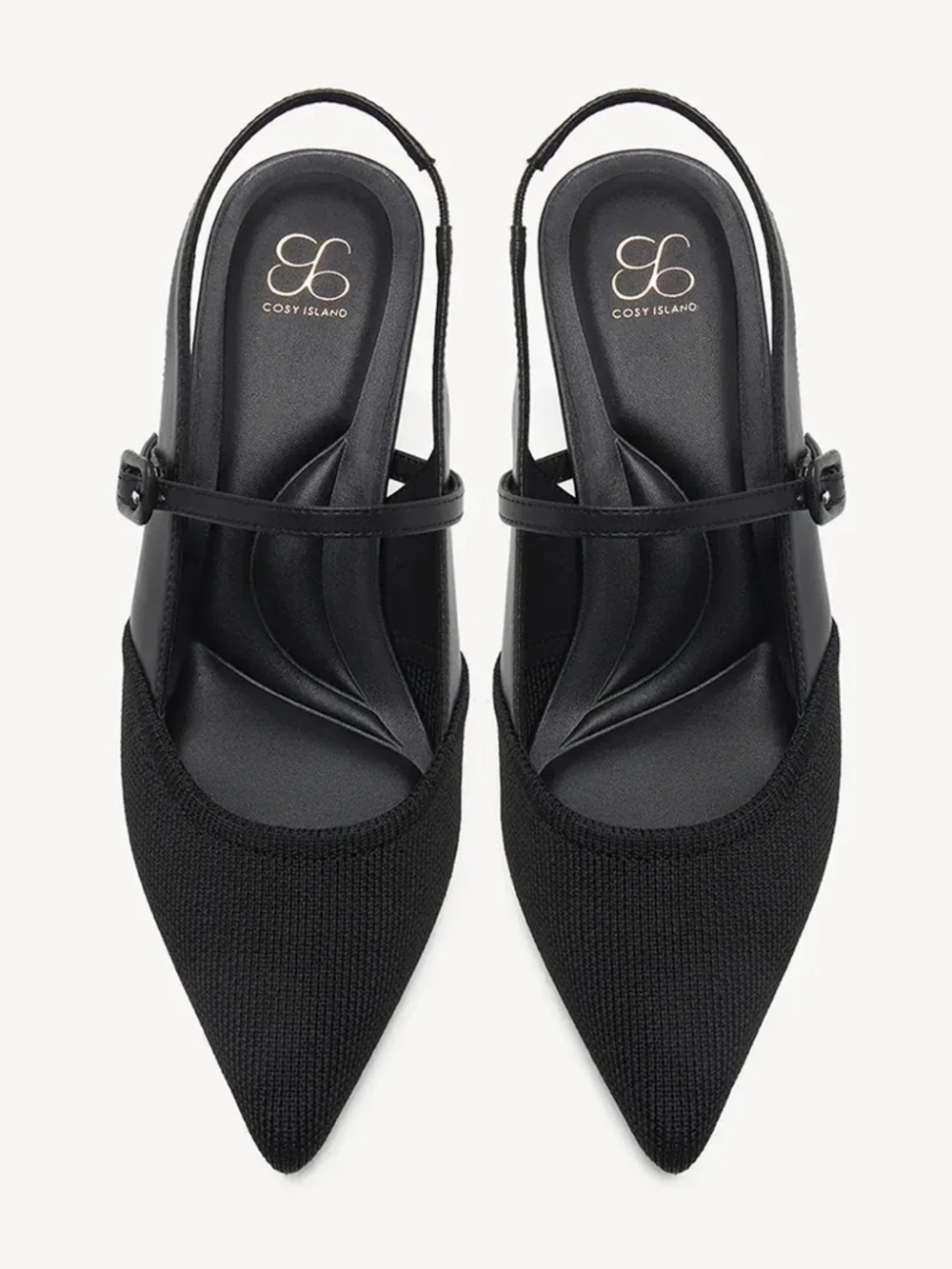 NIB COSY ISLAND StrikeStep Elegant Stiletto Heeled Slingback -Low Heeled Size 10